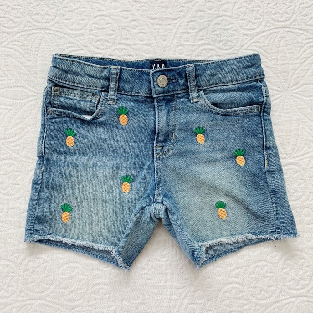 Gap Denim Kids' Pineapple Bermuda Stretch Midi Shorts‎